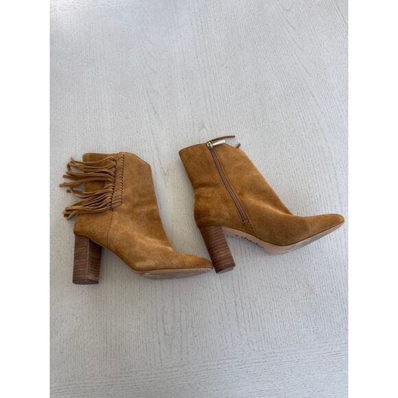 Charles David Boulder Boot Fringe Boho Western Suede Leather Coastal Cowgirl (A) - Picture 4 of 7